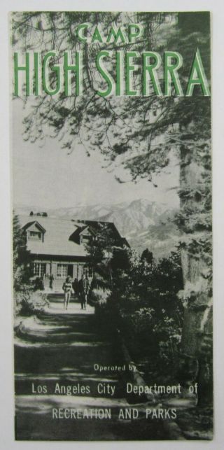 Vintage Camp High Sierra Lodge Mammoth Lake Mono County Travel Brochure 1952