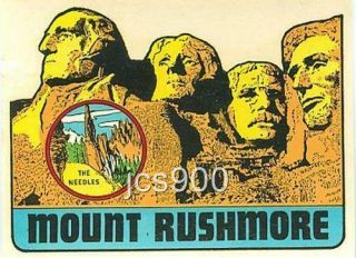 Vintage Mount Rushmore South Dakota State Needles Souvenir Travel Water Decal