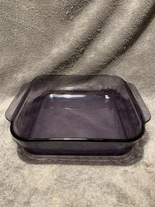 Vintage Pyrex Purple Amethyst 8x8 Casserole Square Discontinued Baking Pan 222 R