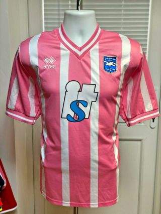 Brighton & Hove Albion Football Shirt 2010 Vintage Pink Errea Soccer Top