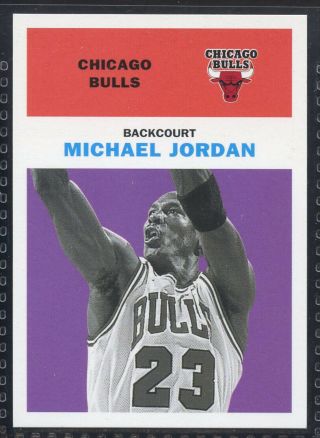1998 - 99 Fleer Vintage 61 Michael Jordan 23 Retro Style Centered Bulls Hot