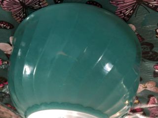 Vintage Fire King HARD TO FIND Turquoise TEAL Blue 7 