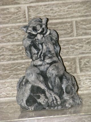 Vintage Gargoyle Demon On Skulls Prop Halloween Latex 80 