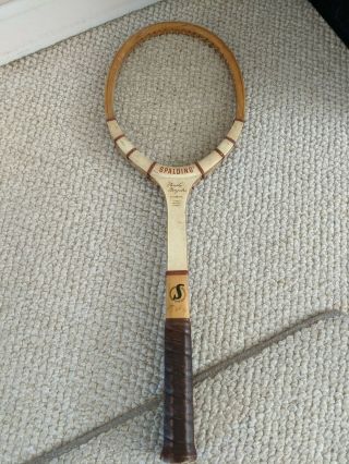 Vintage Spalding Pancho Gonzales Wood Tennis Racquet - -