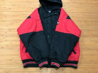 MENS LARGE - Vtg 90s NBA Portland Trail Blazers Logo 7 Quilted Hooded Zip Jacket 3