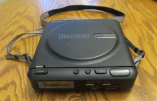 Vintage Sony Discman D - 2 Compact Player - & Shoulder Strap