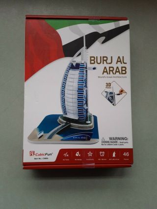 Burj Al Arab • The World’s Greatest Architecture • Cubic Fun 3d Puzzle • 46pc