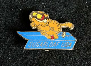 Sugarloaf Usa Garfield Lost Name Skiing Ski Pin Maine Resort Travel Souvenir