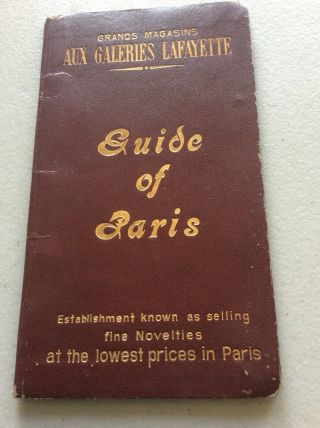 Victorian Antique Grand Tour English Pocket Guide Book Paris With 2 City Maps