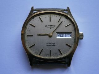 Vintage Gents Wristwatch Rotary Automatic Watch Need Service Eta 2836