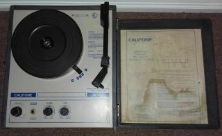 Vintage 4 Speed Califone 1430c Classroom Phonograph Record Player Turntable