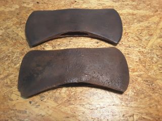 Set Of Vintage Double Bit Axe Ax Heads Unmarked Woodsman