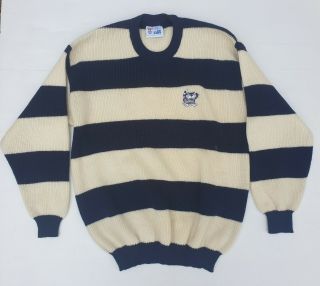 Geelong Cats Afl Retro Pure Wool Jumper Mens Adult Size M Vintage 80s Footy Knit