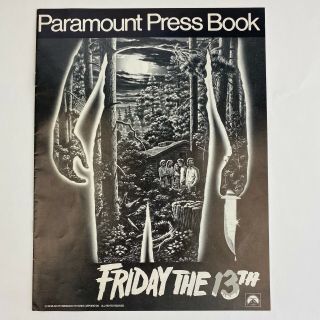 Vintage Movie Pressbook Friday The 13th Uncut 1980 1980’s Horror Halloween Etc