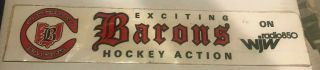 Cleveland Barons - Exciting Hockey Action - Vintage Bumper Sticker