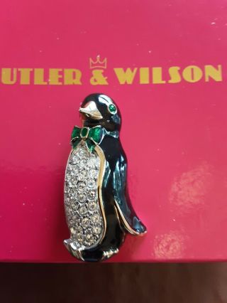 Vintage Butler And Wilson Penguin Brooch