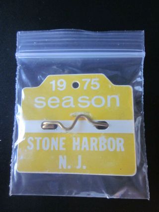 1975 Stone Harbor Jersey Seasonal Beach Badge/tag 45 Years Old