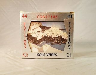 Full Set Molsen Montreal Expo 67 Pavilions Paper Coasters Box Set Of 44