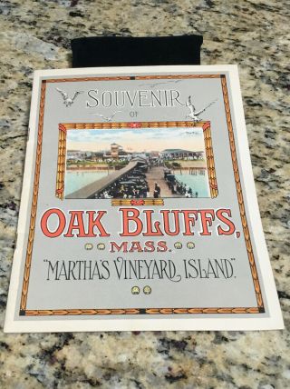 1910 Oak Bluffs/ Martha’s Vineyard Postcard Style Photo Booklet & Envelope