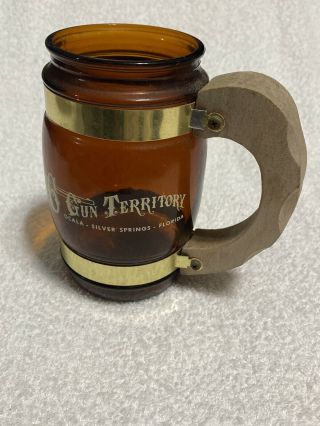 Vintage 6 Gun Territory Amber Siesta Ware Mug.  Ocala - Silver Springs - Florida. 2