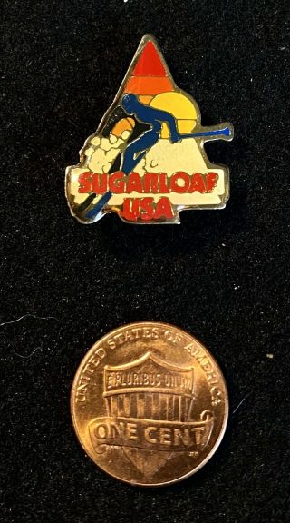 SUGARLOAF/USA Skiing Ski Pin Badge MAINE Resort Travel Souvenir Lapel 2