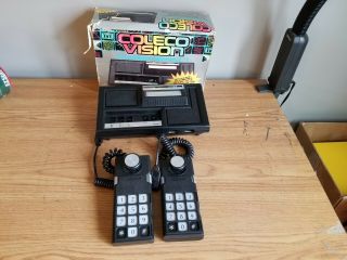 Vintage Coleco Vision Expansion Module 1 With Controllers