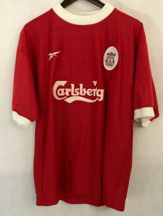 Vintage Reebok Liverpool Fc Carlsberg Short Sleeved Jersey Home Shirt
