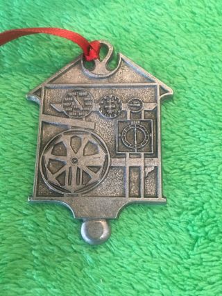 1 Silver Dollar City Sdc Pewter Christmas Ornament 1999 The Harvey Water Clock