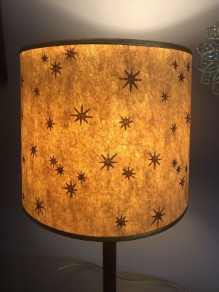 Vtg Mid Century Mcm Fiberglass Star Atomic Lamp Shade Retro 13 " Hi X 15 " Wide