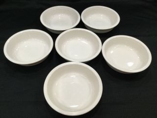New/vtg Set Of 6 Coupe Cereal Soup Bowl Solid White 6 7/8 " Fiesta Ware Small F
