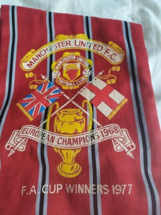 Vintage Signet Tie Company Manchester United Scarf Fa Cup Winner 