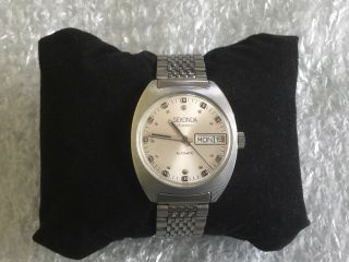 Vintage Gents Sekonda 25 Jewels Automatic Day Date Watch Lovely Great