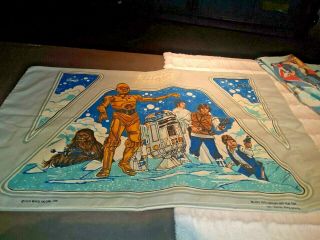 Vintage 1979 Star Wars Empire Strikes Back Twin Fitted Bed Sheet 2 Pillow Cases