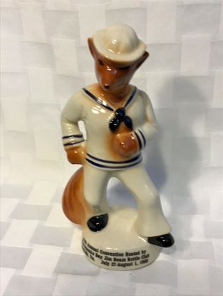 1980 Vintage Jim Beam Sailor Fox Figurine Ltd Edition 10th Convention Norfolk Va