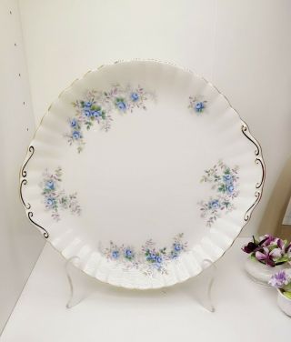 Vintage Royal Albert Cake Plate “blue Blossom”,  English Bone China