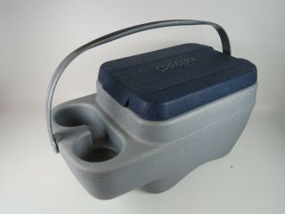 Car - Serv By Bee Travel Console Cooler W/ Cup Holder Vtg Truck Car Ice Chest