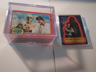 1977 Topps Vintage Star Wars Red Series 2 Complete 66 Card 67 - 132 11 Sticker Set