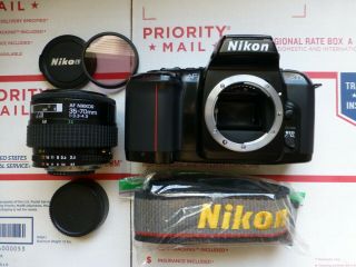 Nikon N6006 Vintage Slr Film Camera W/af Nikkor 35 - 70mm 1:3.  3 - 4.  5 Lens