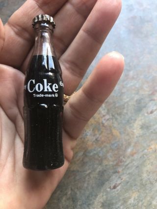 3 " Vintage Miniature/mini Coca Cola Soda Bottle Acl Metal Printed Cap No Liquid