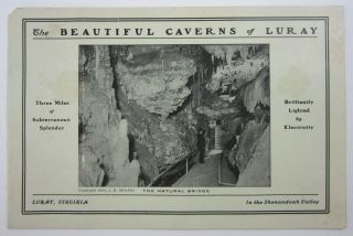 Luray Caverns Cave Virginia Souvenir Booklet Spelunking Shenandoah Valley 1906