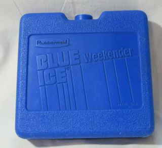 Vintage Rubbermaid Blue Ice Weekender Pack 7 " X 6.  7 " Cooler Lunch Ice Chest Box