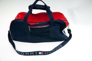Vintage 90s Tommy Hilfiger Duffle Gym Bag Retro Polo Wotherspoon Nautica Gant