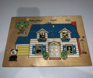Vintage Fisher - Price 513 " House " Wooden Children 