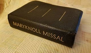 Vintage Maryknoll Missal 1956 1957 Softcover Black And Gold Beuron Artwork