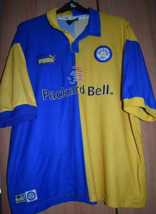 Puma Vintage Leeds United Away Shirt 1997/1999 Size On Tag Xxl Approx 54 In