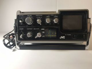 Jvc Radio / Tv Model 3050 With Ac Adapter And Cord Japan 1977 Vintage