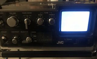 JVC Radio / TV Model 3050 with AC Adapter and Cord JAPAN 1977 Vintage 2