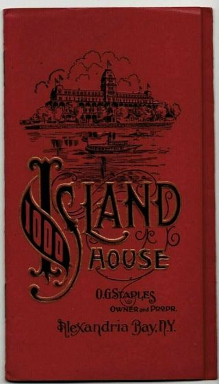 Thousand Island House Alexandria Bay Ny Travel Tourist Brochure Booklet 1890s