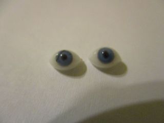 4 Mm Blue Antique Oval Glass Eyes Dolls,  Ooak,  Clay Small Miniature