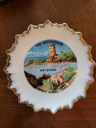 Vintage 5 " Grand Canyon Arizona Souvenir Plate Dish Gilded